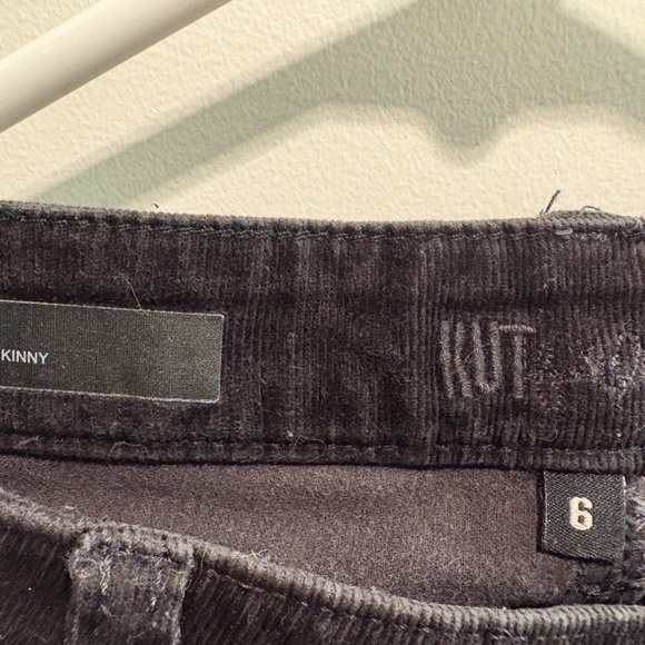Women’s Kut from the Kloth Diana Skinny Dark Brown Corduroy Pants - Picture 2 of 5